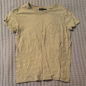 Derek Heart Light Yellow Pocket Tee